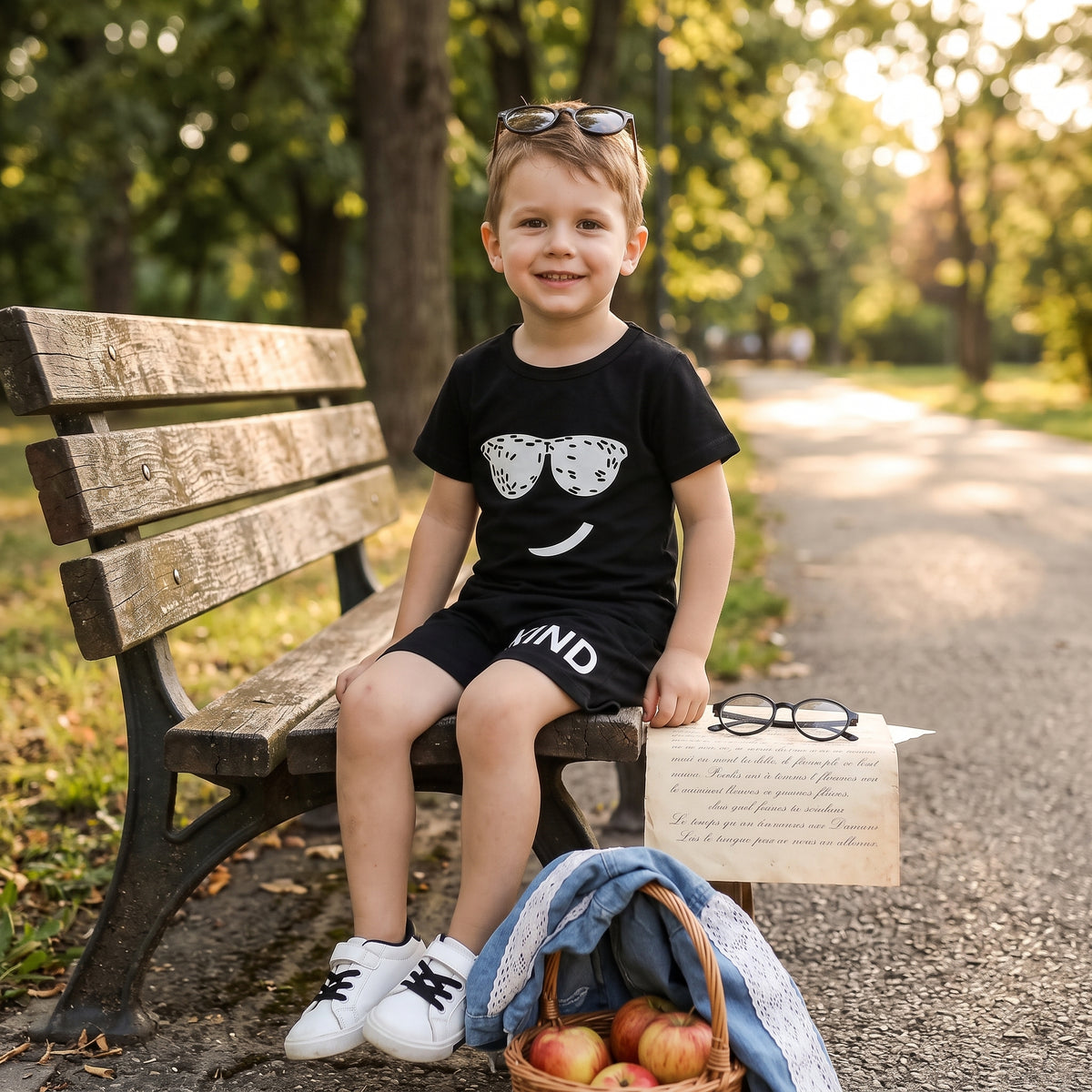 Kind Graphic T-Shirt & Shorts Set