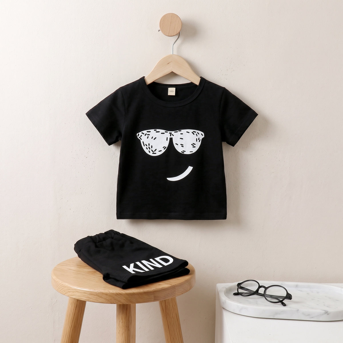 Kind Graphic T-Shirt & Shorts Set