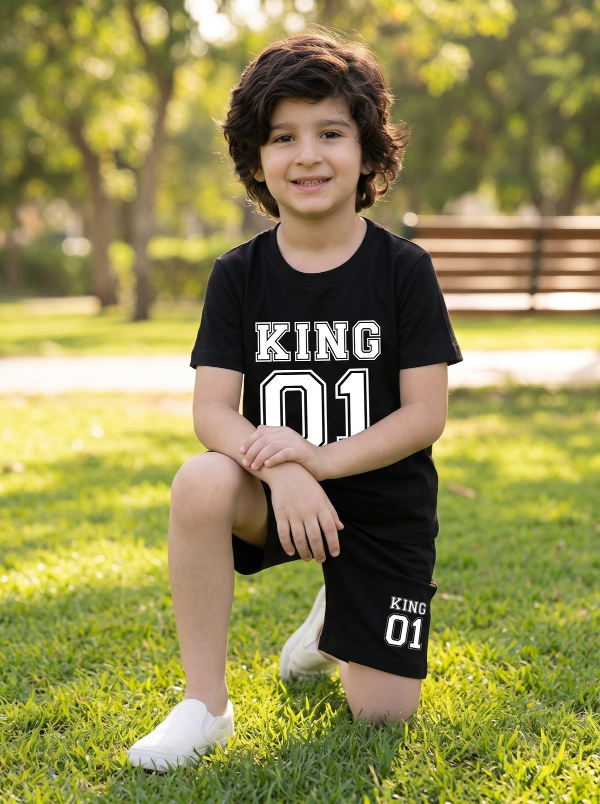 KING 01 T-Shirt & Shorts Set