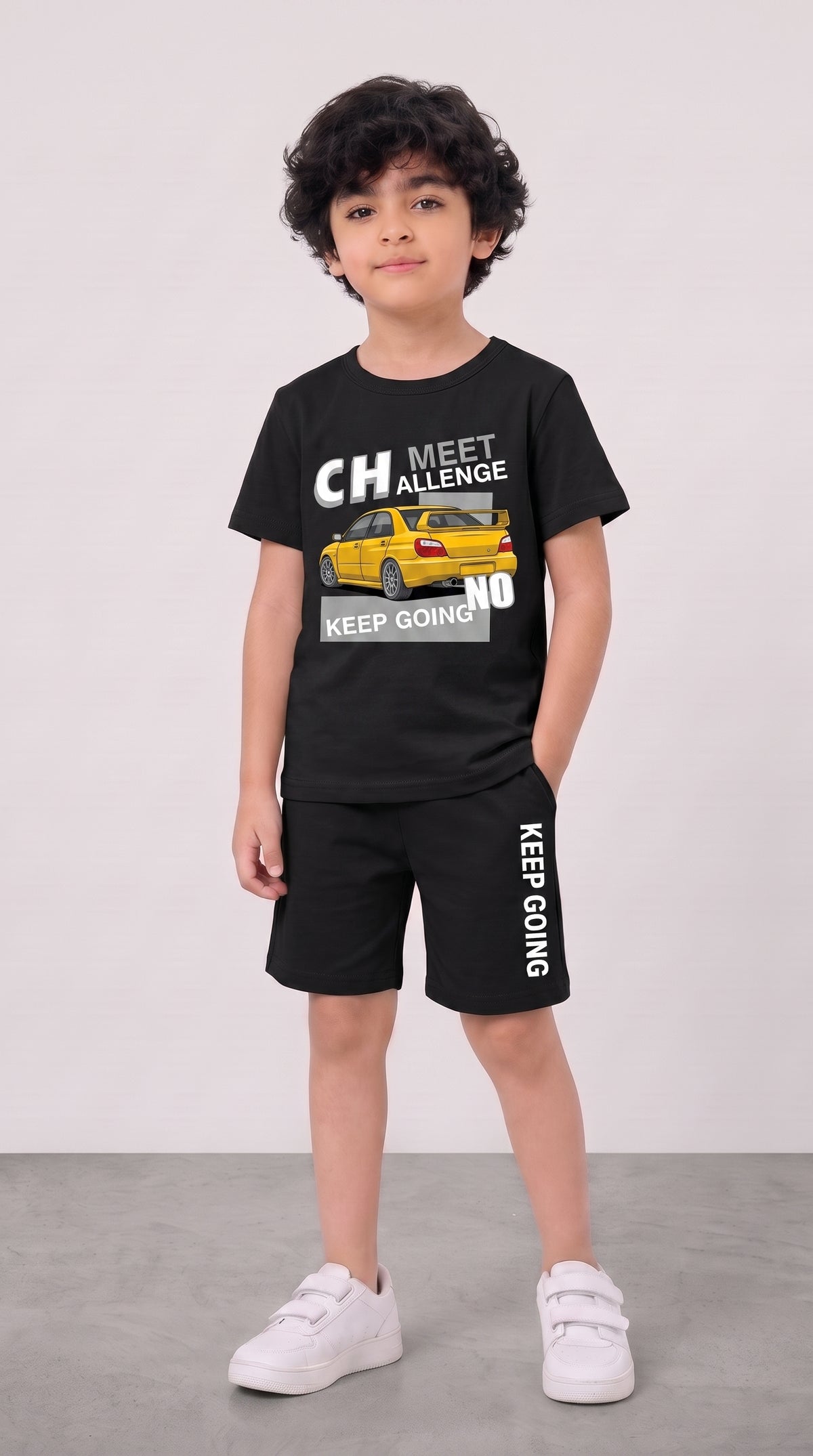 Challenge Keep Going Graphic T-Shirt & Shorts Set