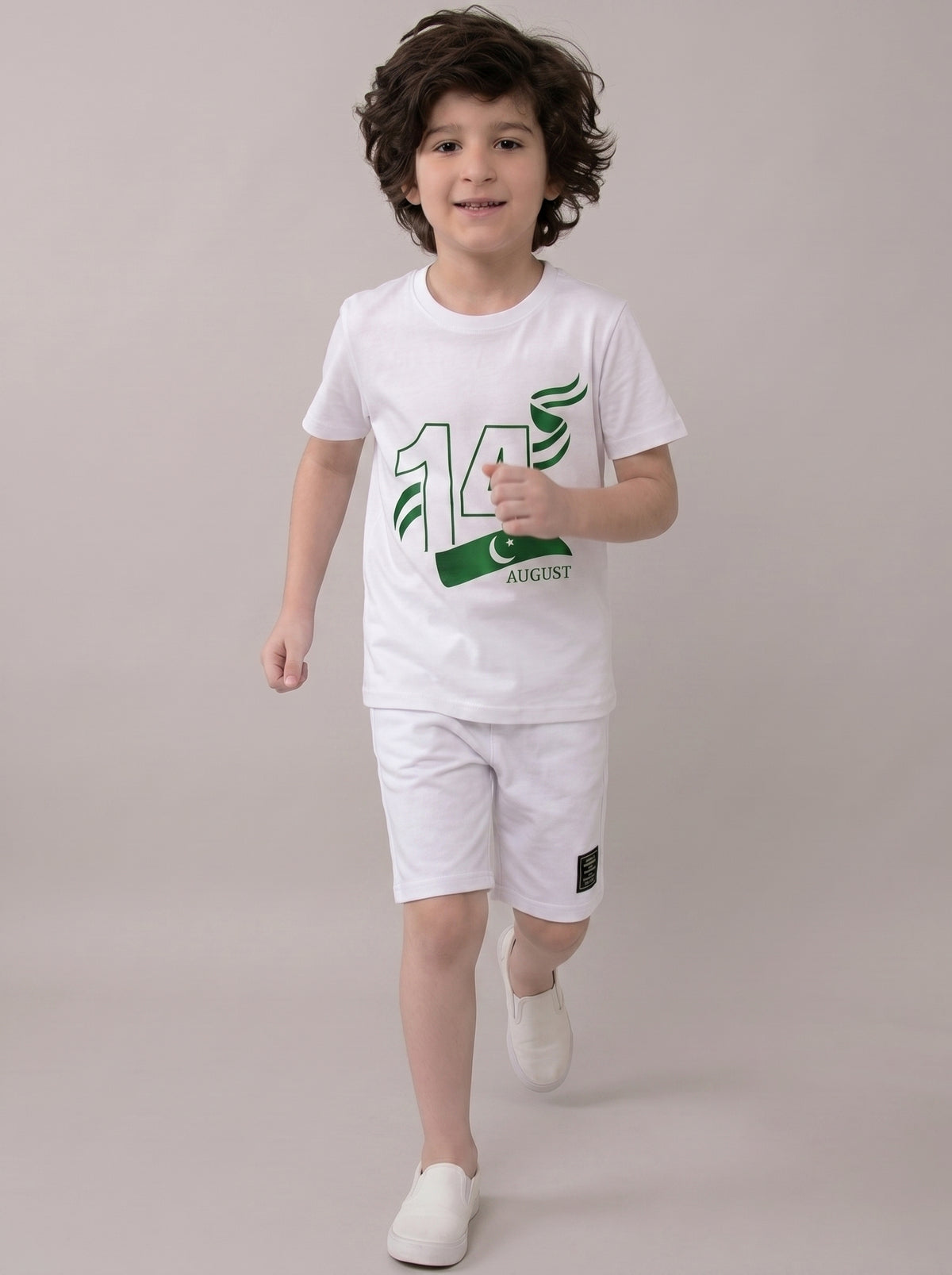 "14th August" T-Shirt & Shorts Set