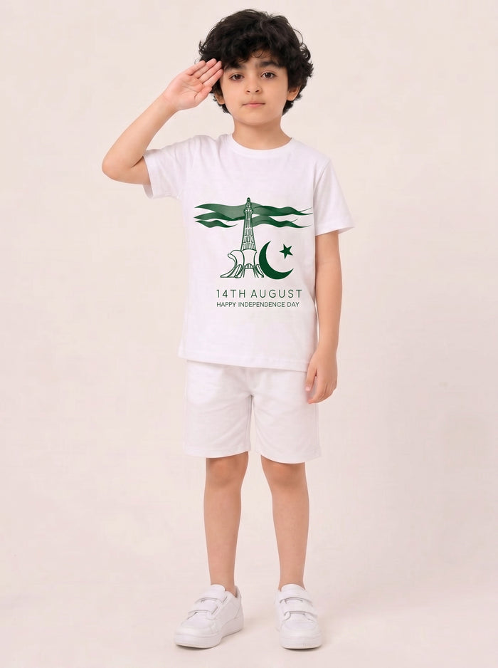Minar-e-Pakistan Graphic T-Shirt and Shorts