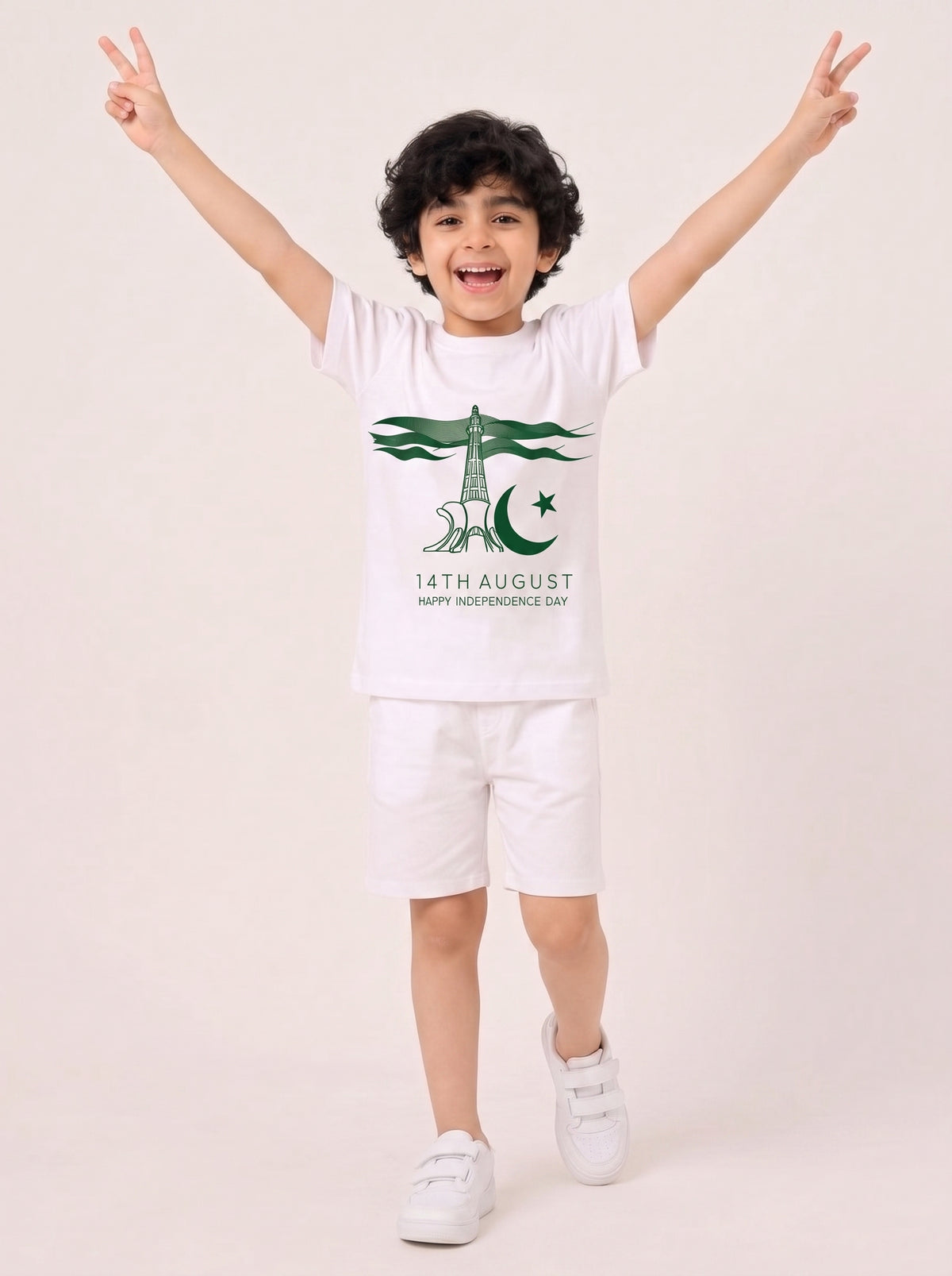 Minar-e-Pakistan Graphic T-Shirt and Shorts