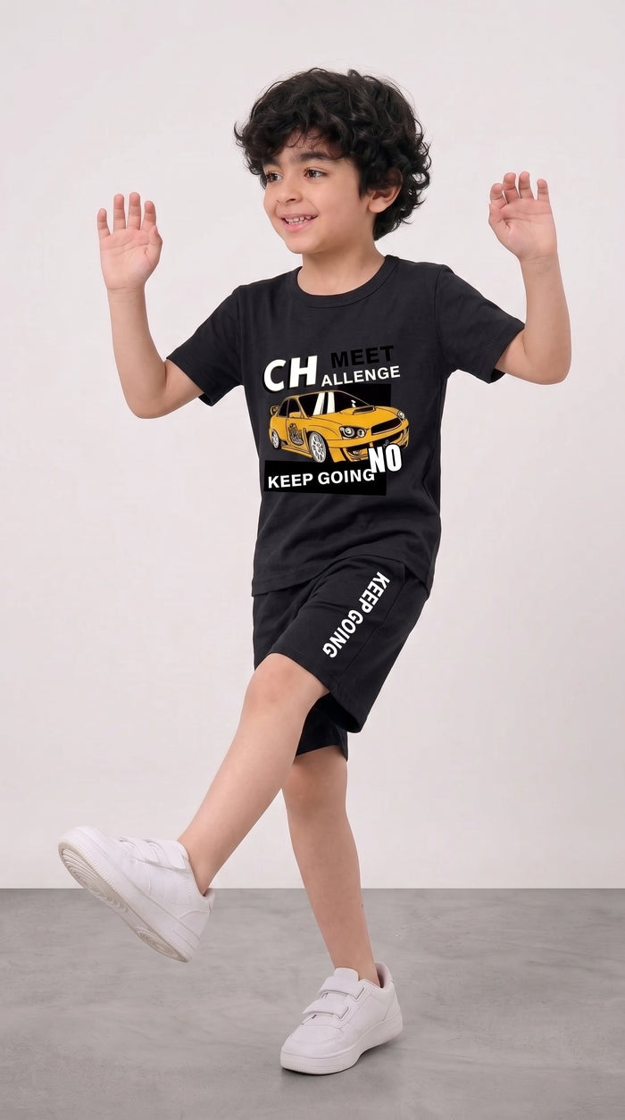 Challenge Keep Going Graphic T-Shirt & Shorts Set