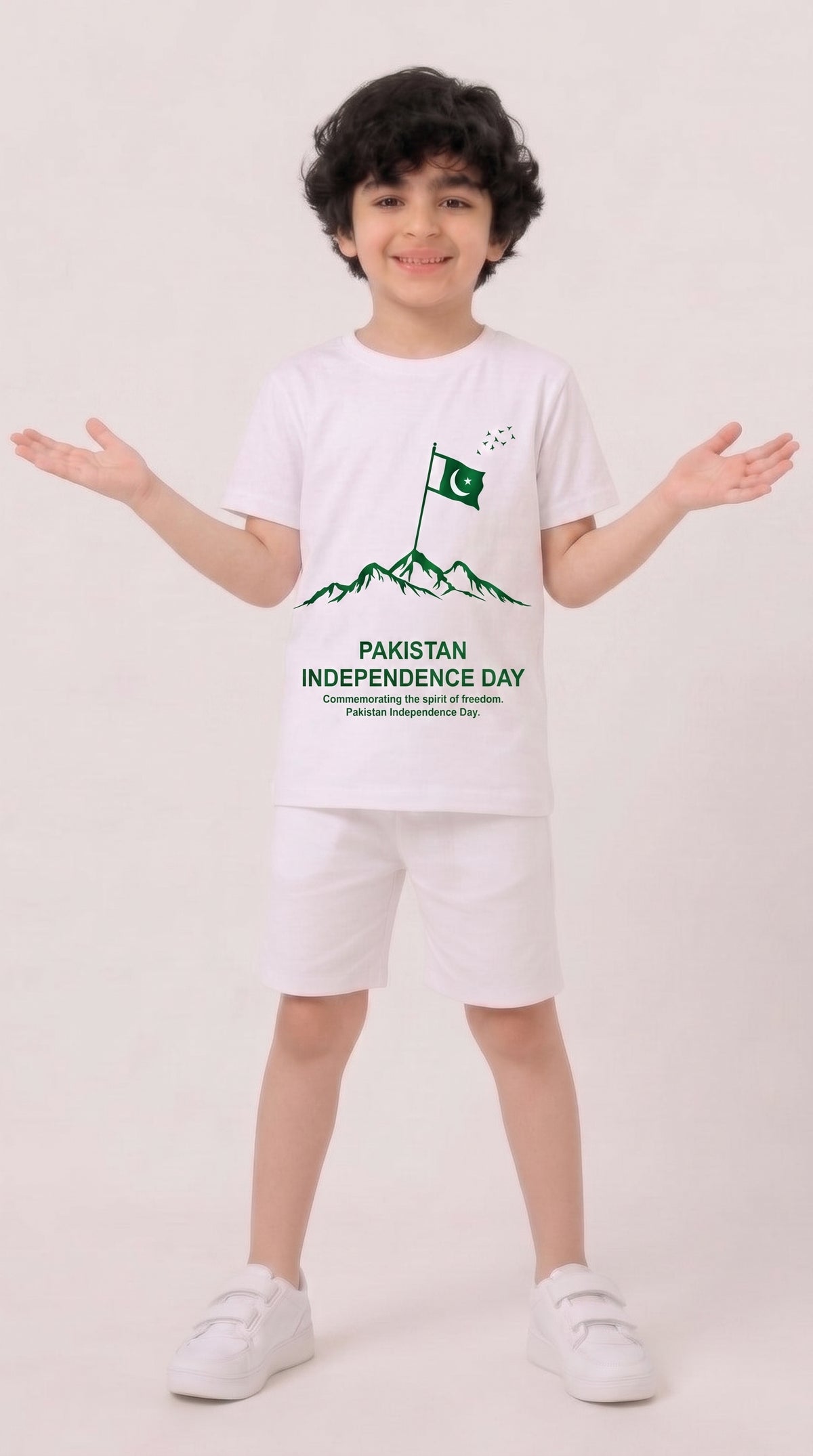 Pakistan Independence Day T-Shirt & Shorts Set