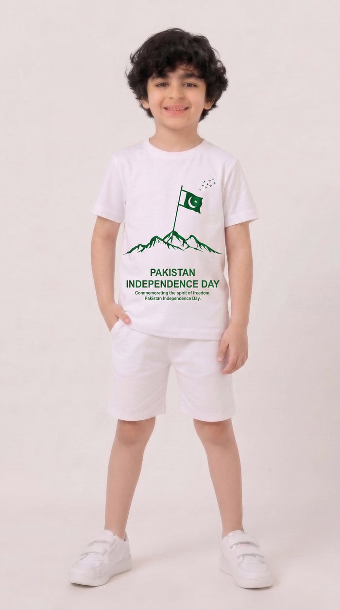 Pakistan Independence Day T-Shirt & Shorts Set