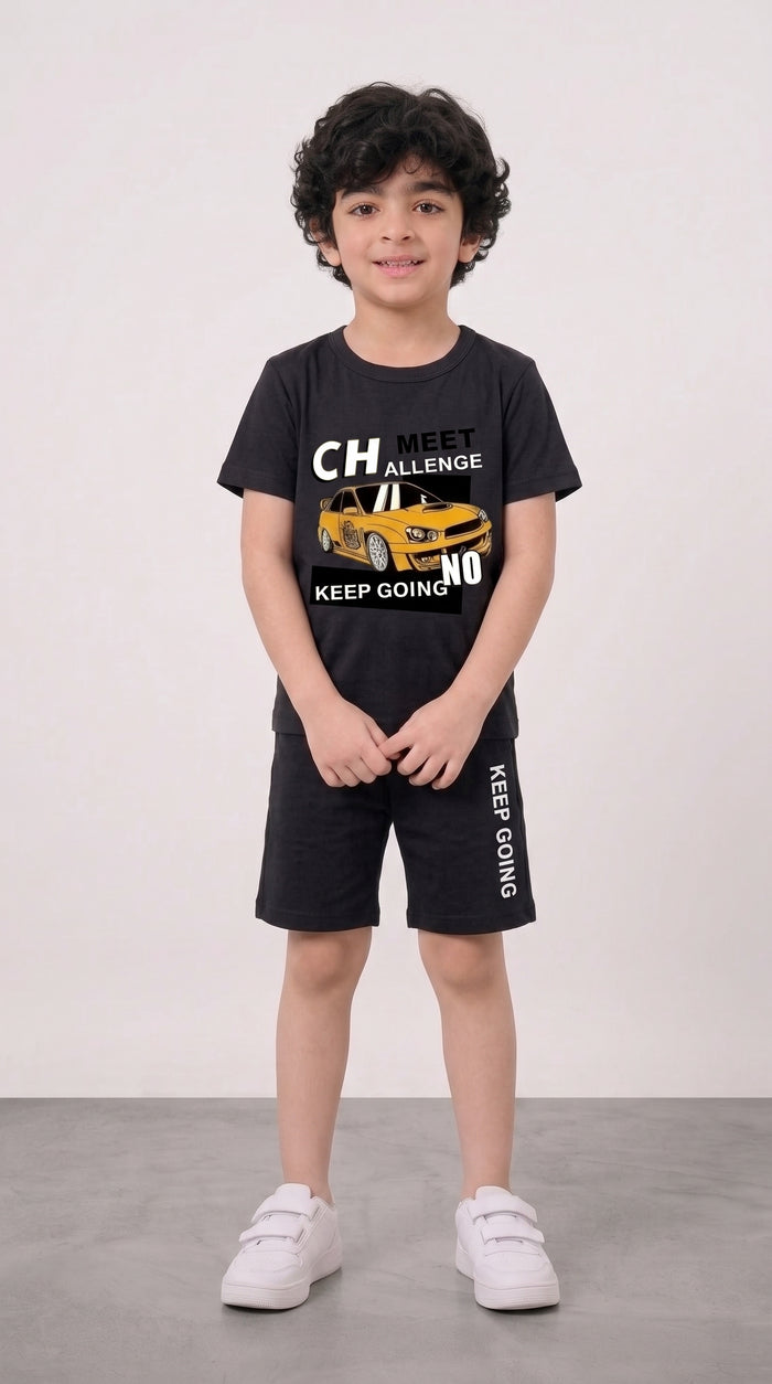 Challenge Keep Going Graphic T-Shirt & Shorts Set