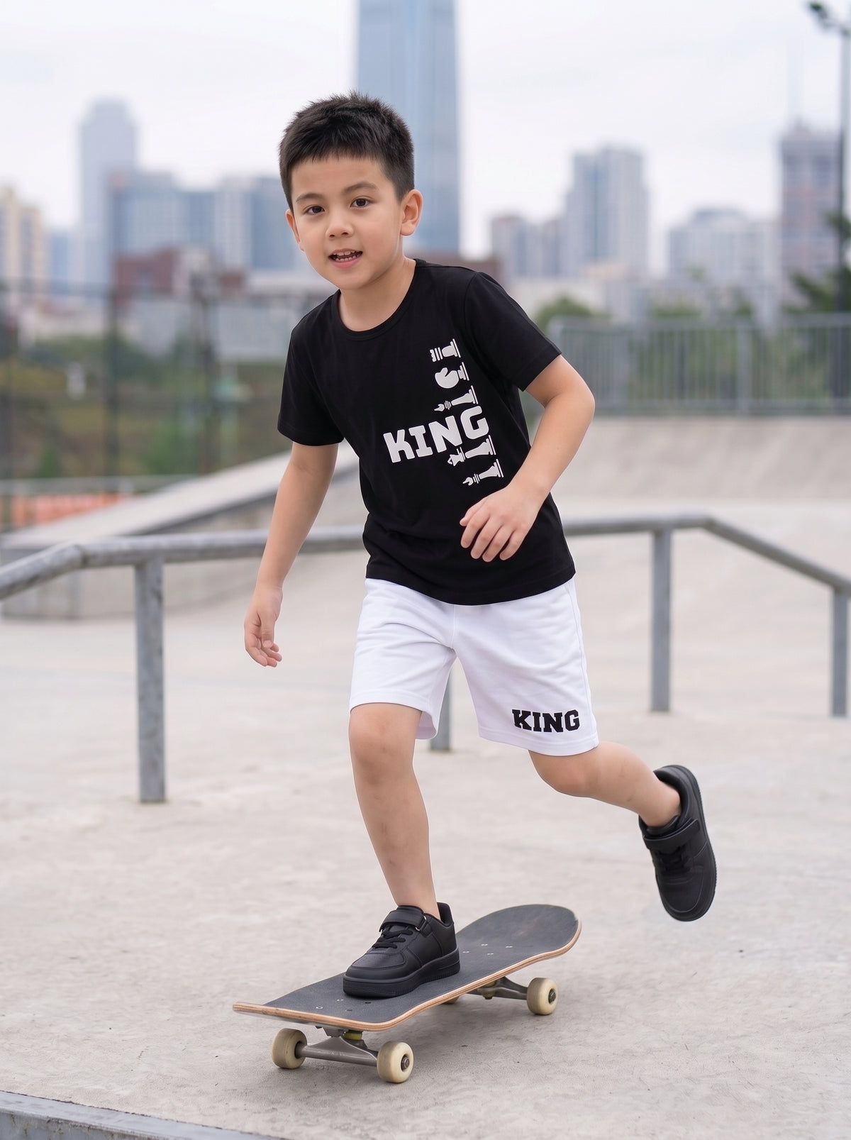 KING Chess Graphic T-Shirt & Shorts Set