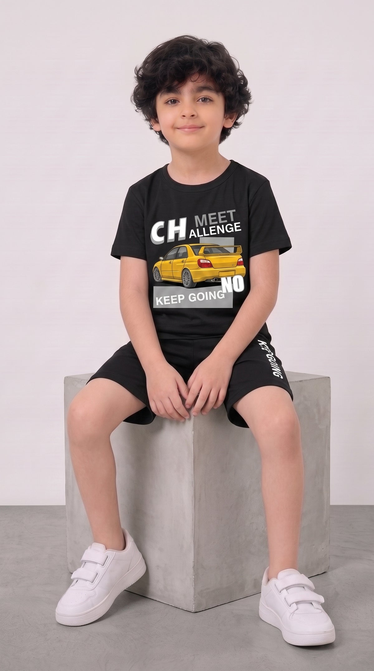 Challenge Keep Going Graphic T-Shirt & Shorts Set