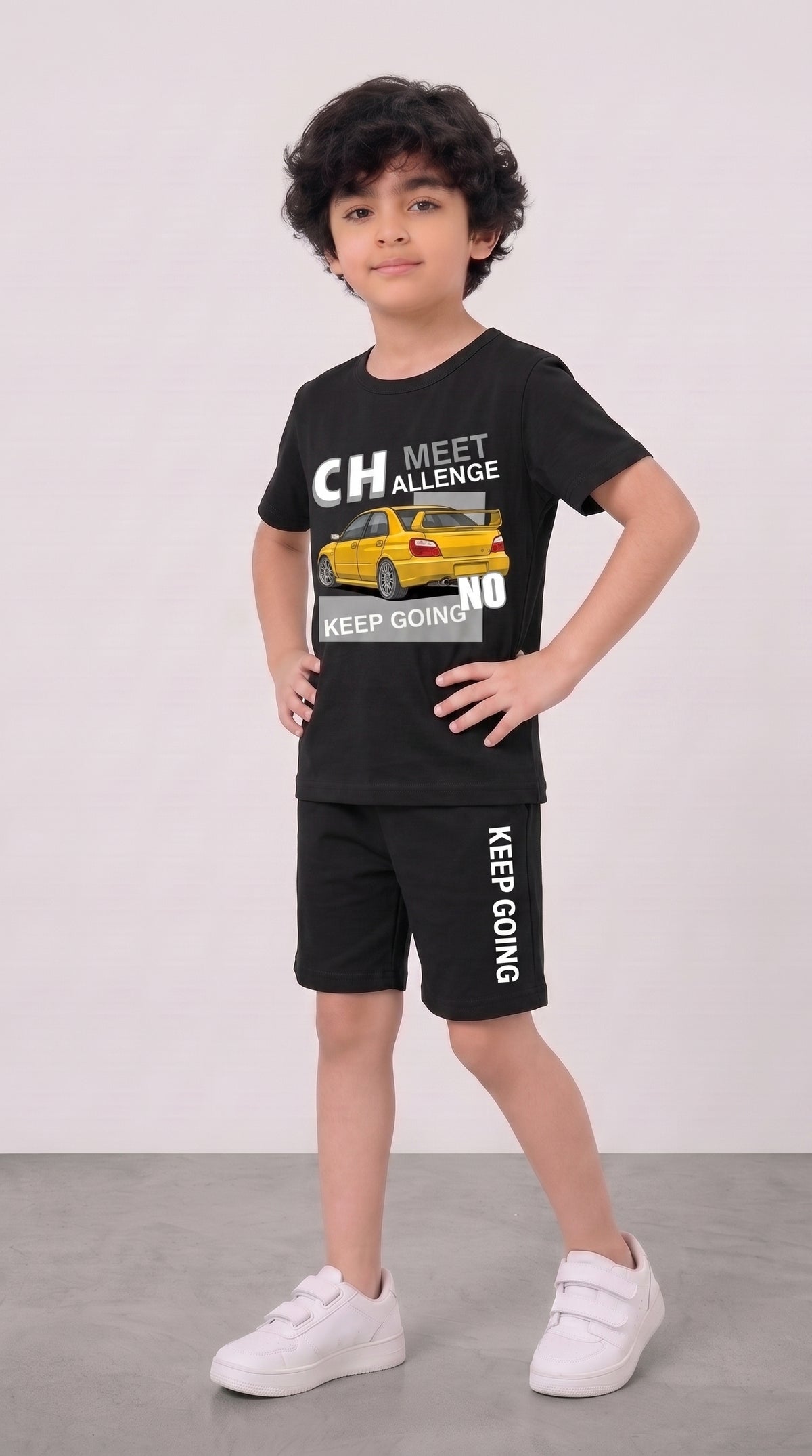 Challenge Keep Going Graphic T-Shirt & Shorts Set