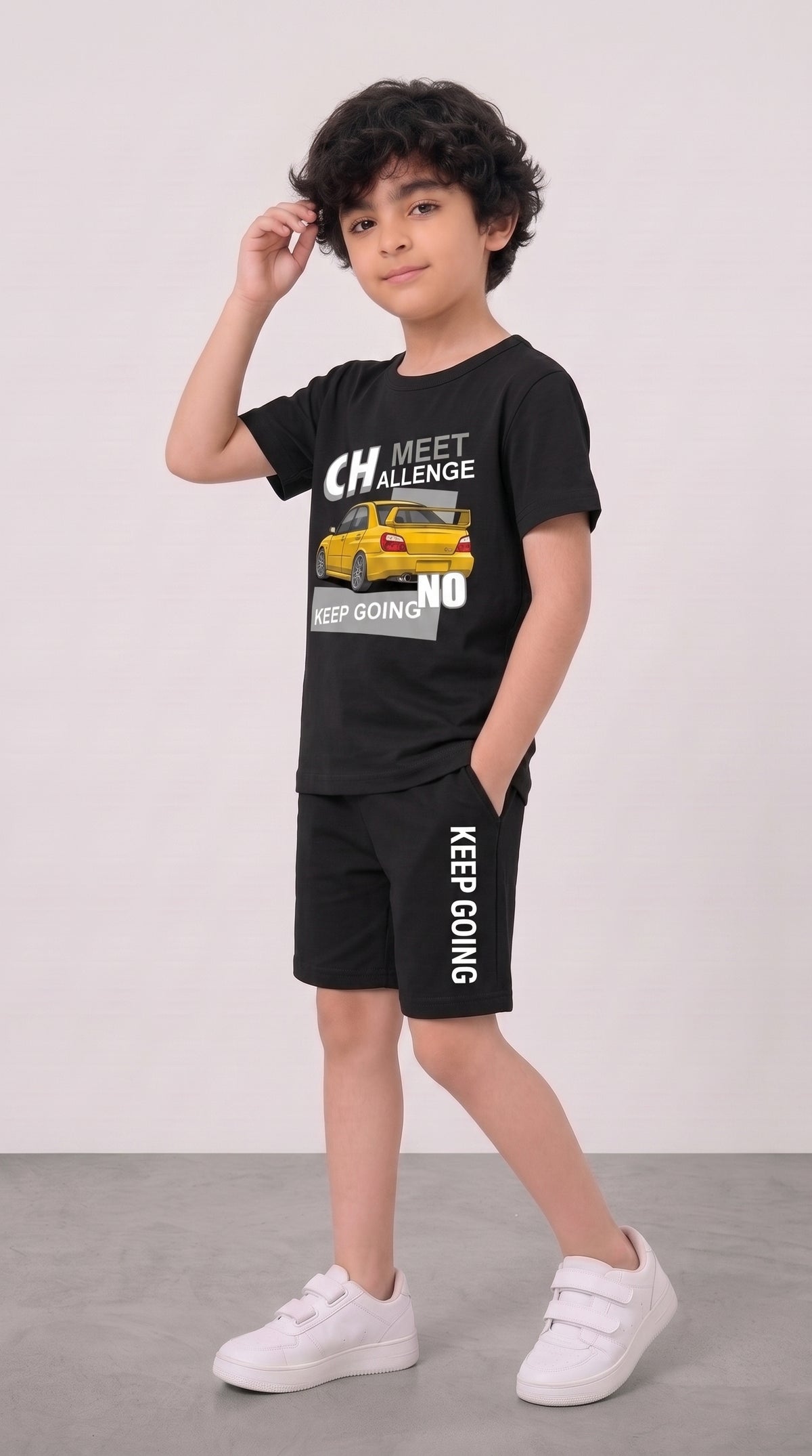 Challenge Keep Going Graphic T-Shirt & Shorts Set